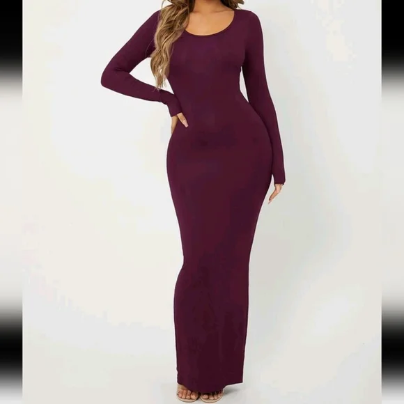 SHEIN | Dresses | Burgundy Fitted Maxi | Poshmark SHEIN | Dresses | Burgundy Fitted Maxi | Poshmark